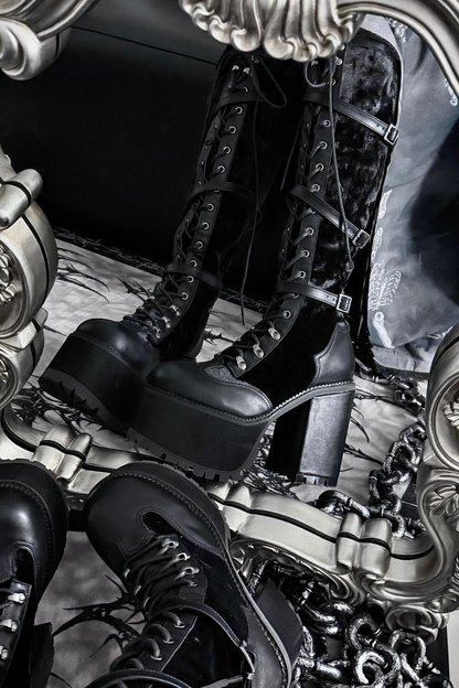 【4月4日予約締切】レースゴシックスエードレースアップブーツ