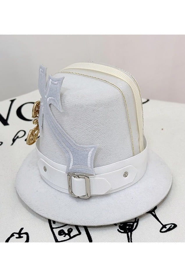 [Pre-order Deadline: September 13] Dark Blue/White Gothic Prince Mini Hat + Back Bow