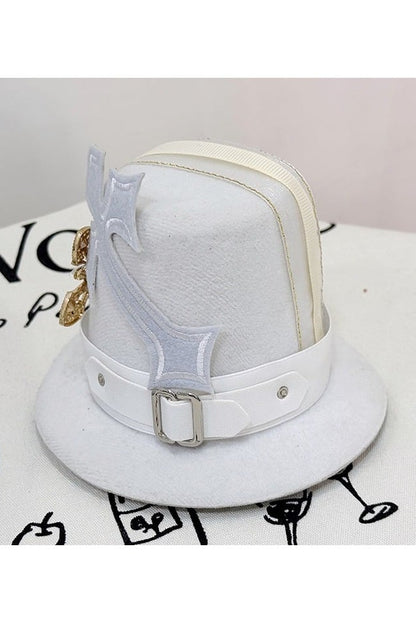 [Pre-order Deadline: September 13] Dark Blue/White Gothic Prince Mini Hat + Back Bow