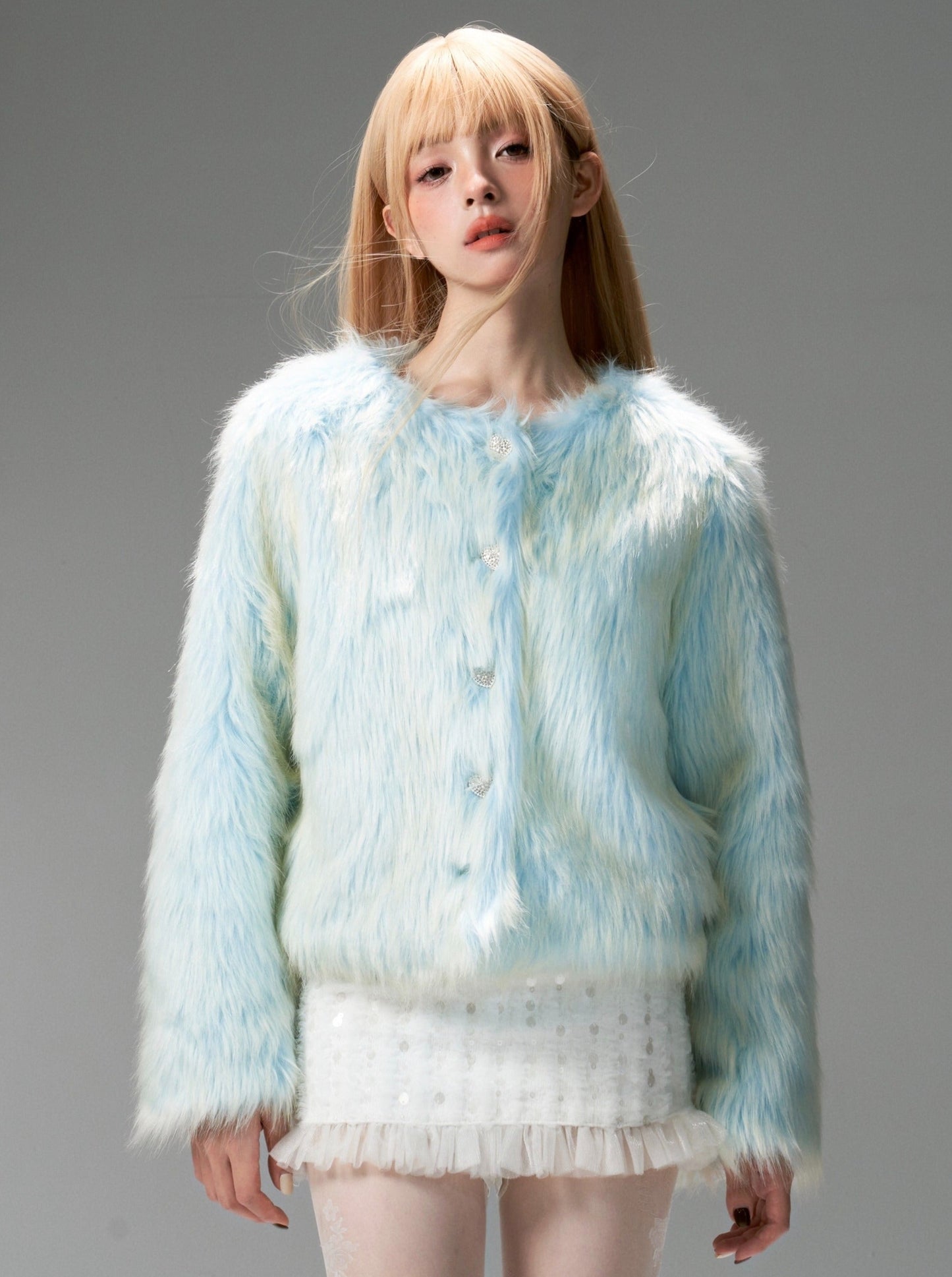 Radation Blue Sweet Fur Coat