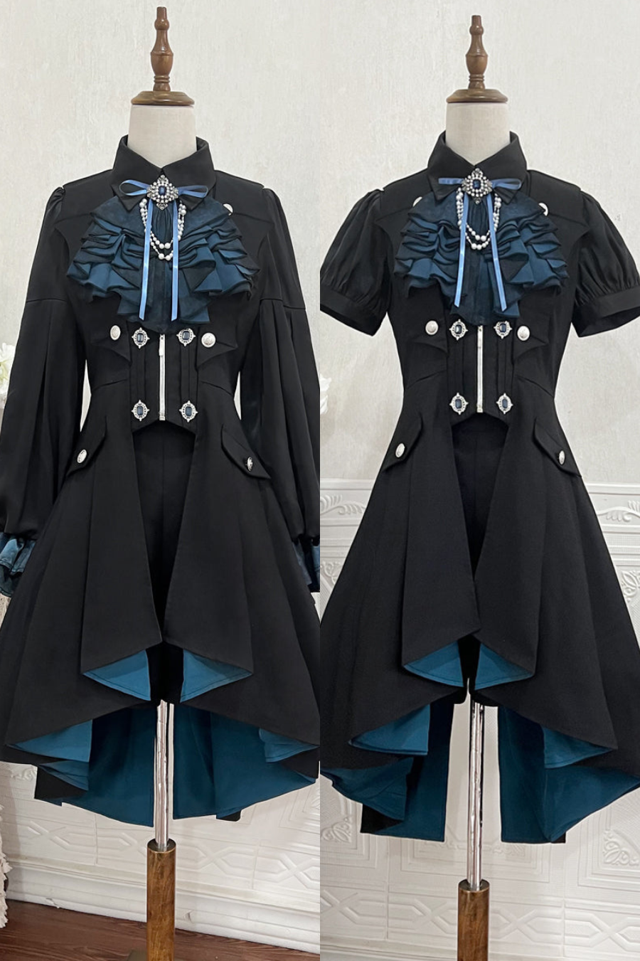 ダークモードアシメジャケット＋ドレス＋パンツ