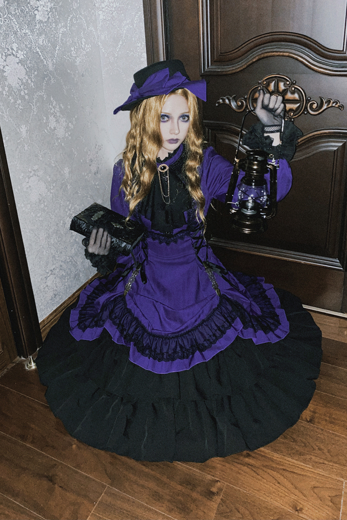 Retro Striped Elegant Gothic Lolita Dress