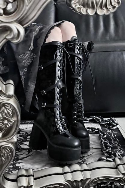 【4月4日予約締切】レースゴシックスエードレースアップブーツ