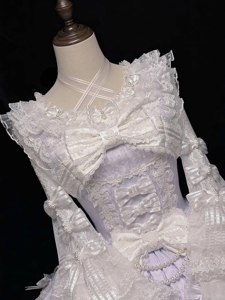 【12月26日予約締切】ピュアスイートローズファンタジークロスリボンレースベルスリーブシャツ