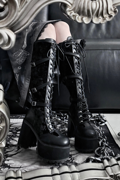 【4月4日予約締切】レースゴシックスエードレースアップブーツ