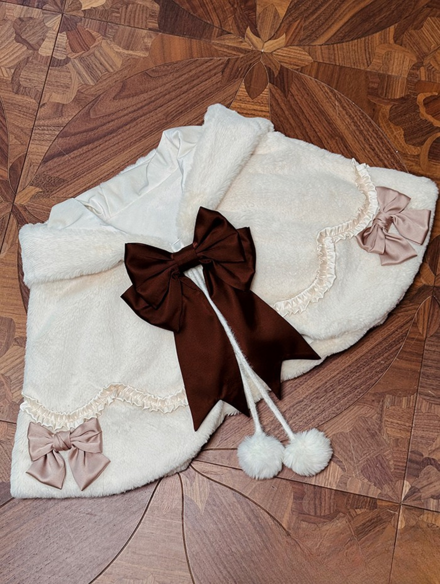 [Deadline for reservations: December 8] Frosted Sugar Rabbit Series Rabbit Ear Hoodie Cape Coat