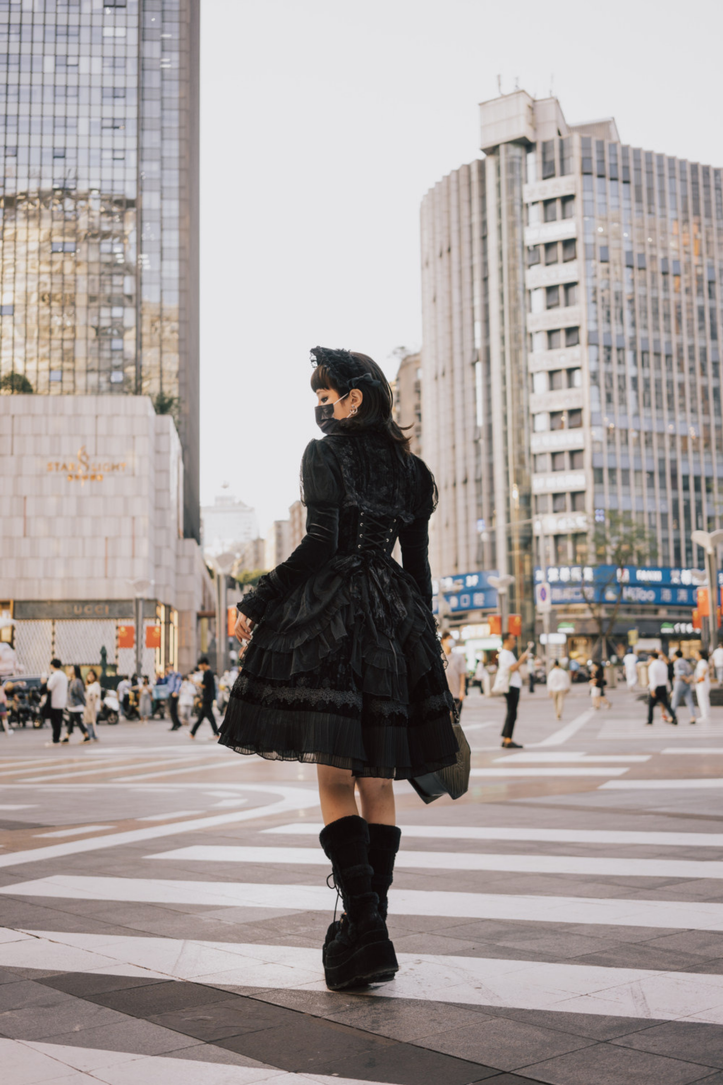 Gothic Chic Doll Lolita Dress + Short Jacket