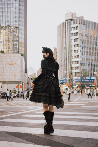 Gothic Chic Doll Lolita Dress + Short Jacket