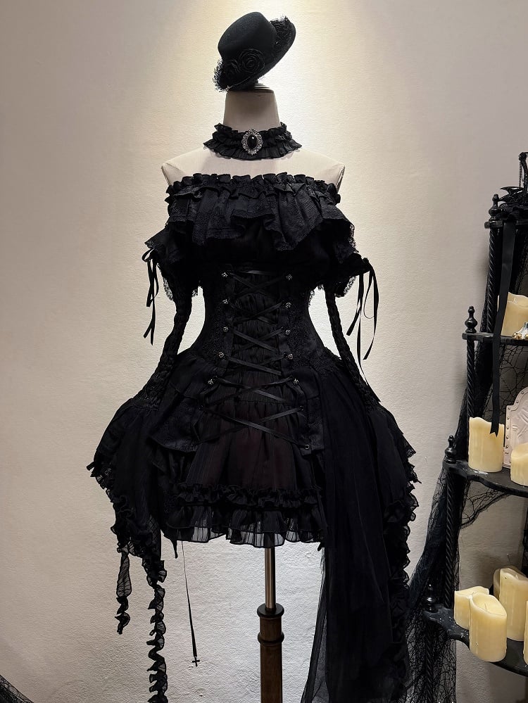 [Deadline for reservations: December 26th] witch's condition Gothic Lolita Off-Shoulder Top + Skirt + Full Set