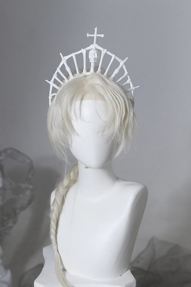 [Vorbestellung bis 8. Juni] Phantom Night Serie Gothic Kreuz Skelett Krone Kopfschmuck Stirnband