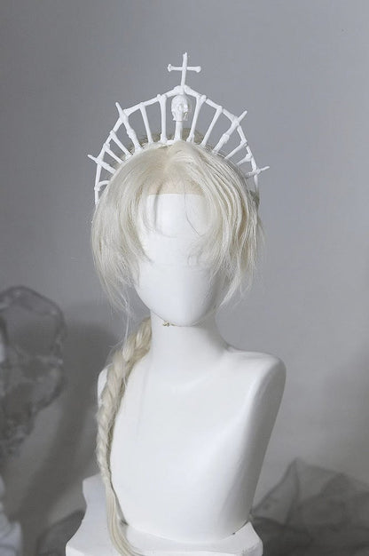 [Vorbestellung bis 8. Juni] Phantom Night Serie Gothic Kreuz Skelett Krone Kopfschmuck Stirnband