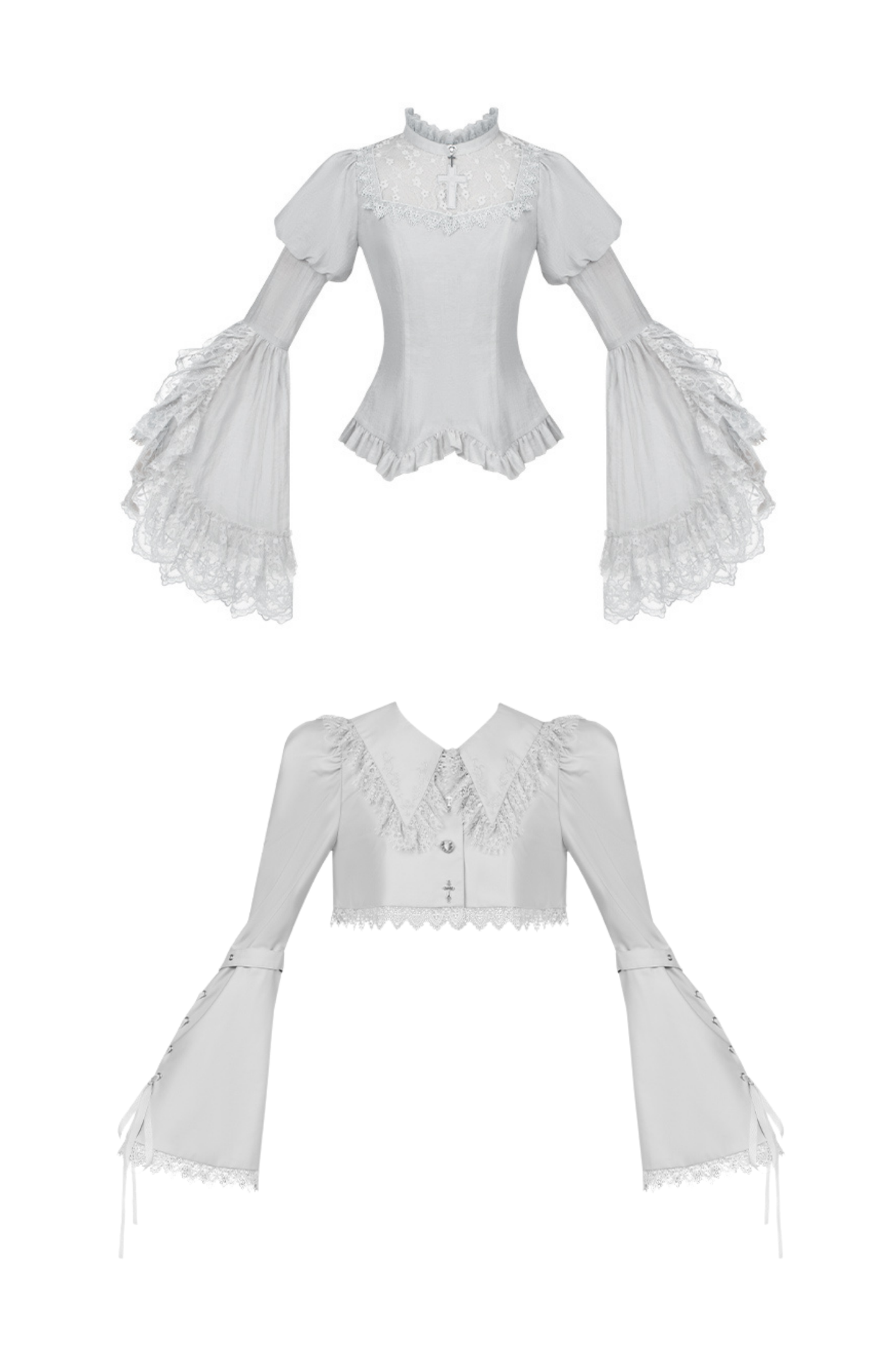 ゴシックロリータスカート+コルセット+ベール+ネックレス+ウエストチェーン