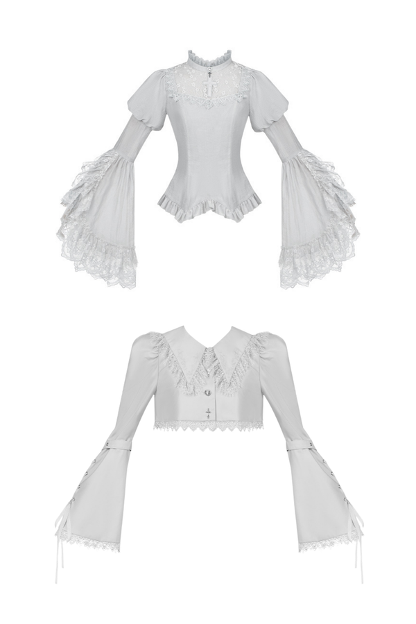 ゴシックロリータスカート+コルセット+ベール+ネックレス+ウエストチェーン