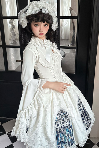 Gothic Lolita Jumper Skirt + Dark Top + Girdle