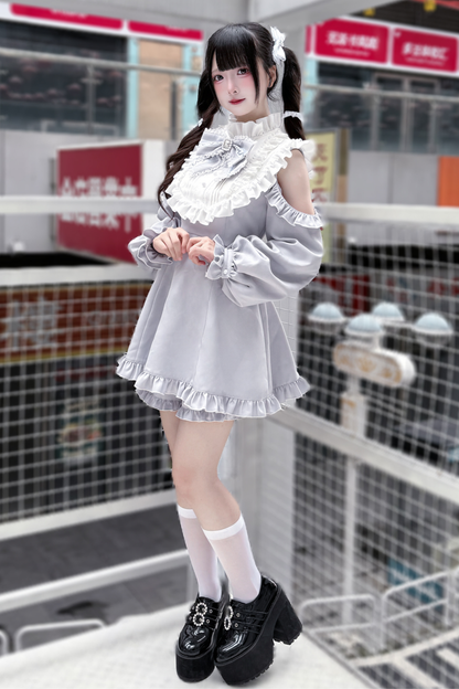 ローズプリンセスオフショルダーフリルリボントップス