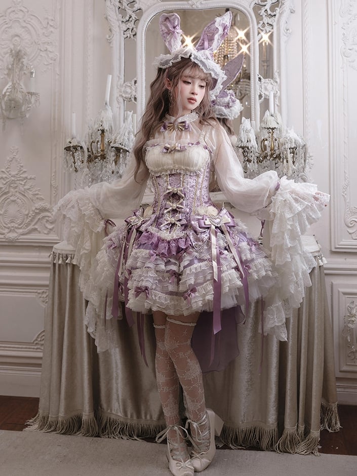 【4月8日予約締切】スウィートロリータバニーレースコルセットドレスセットA/B/C