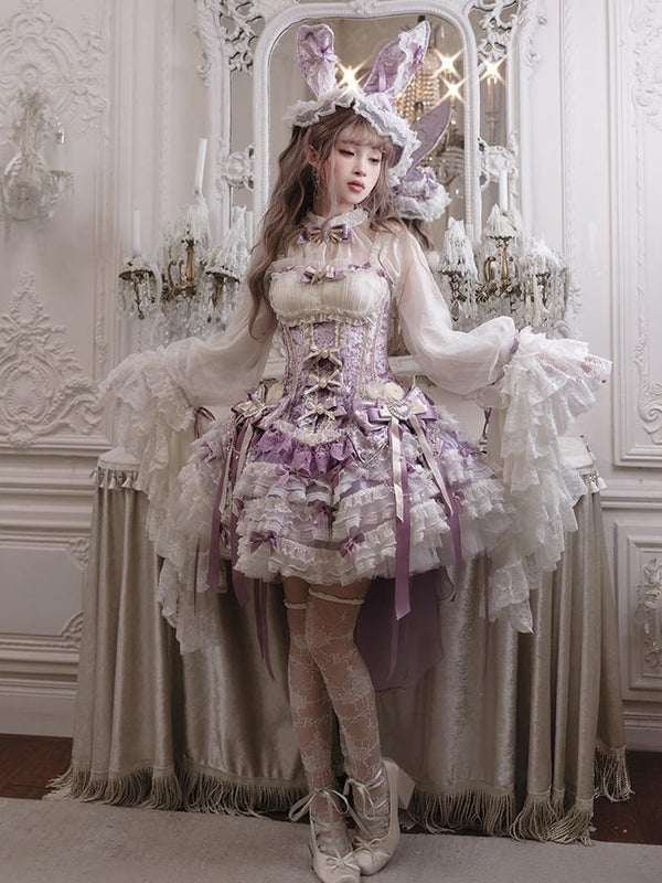 【4月8日予約締切】スウィートロリータバニーレースコルセットドレスセットA/B/C
