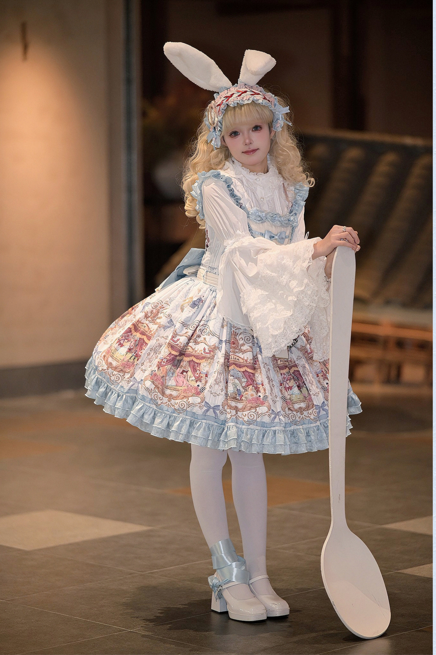 愛麗絲夢境洋裝+疊層洋裝+吊帶裙+襯衫+裙子+背心裙+配飾