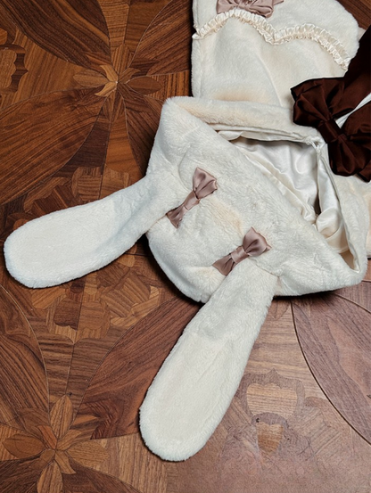 [Deadline for reservations: December 8] Frosted Sugar Rabbit Series Rabbit Ear Hoodie Cape Coat