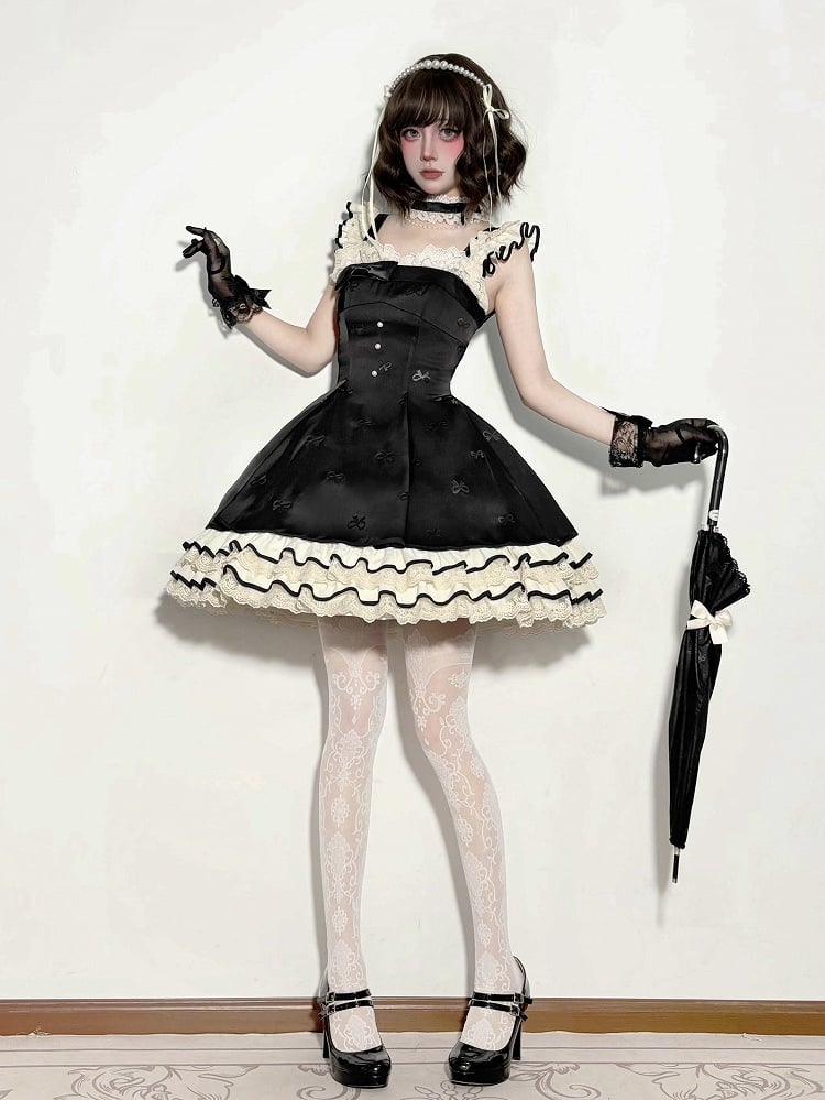 【1月29日予約締切】エレガントルージュロリータフリルリボンサスドレス＋チョーカー