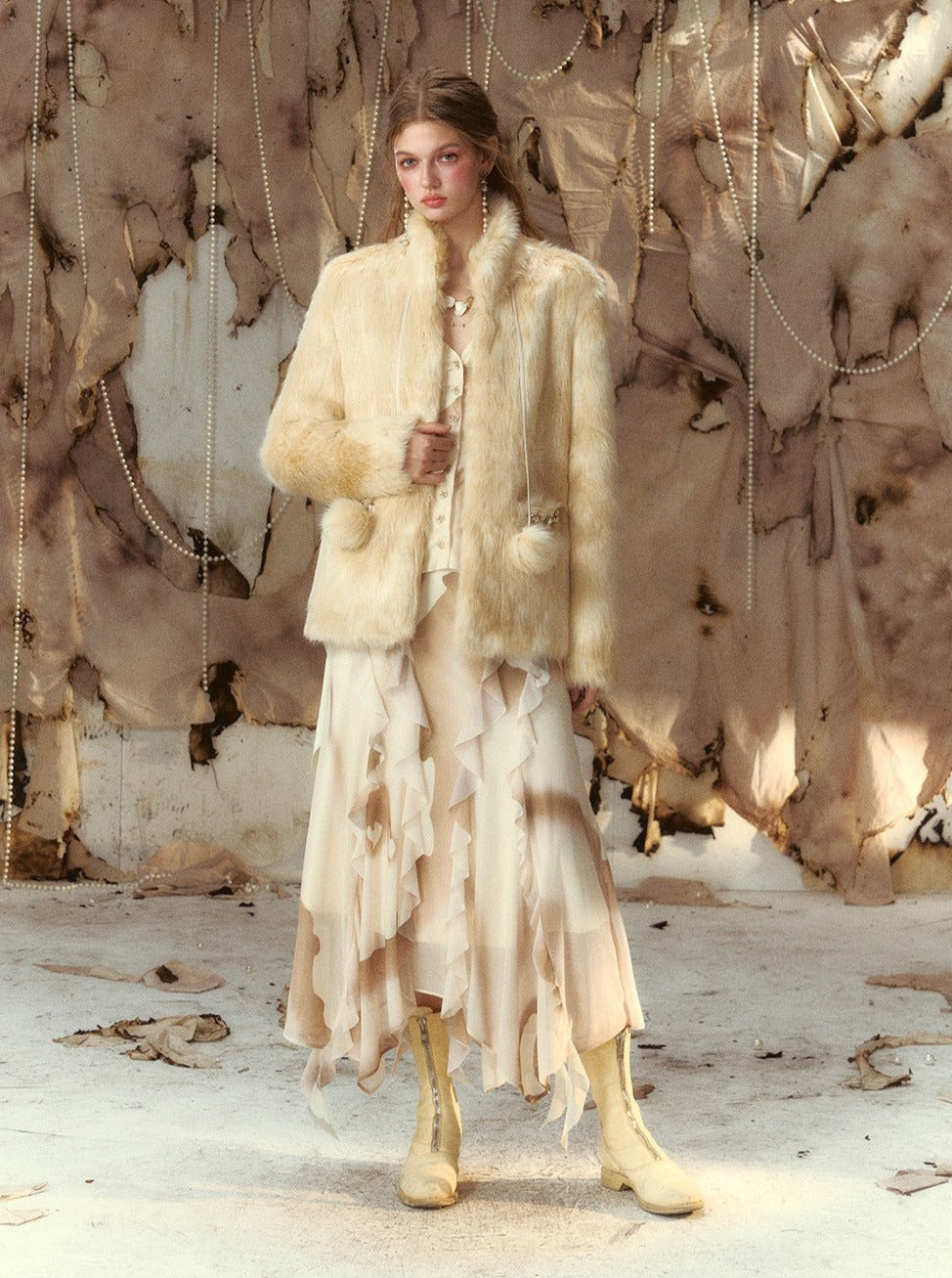 Maillard wear fur coat