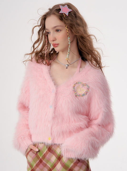 ラブウールファーカーディガン