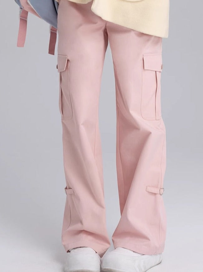 Loose Straight High Waist Cargo Pants