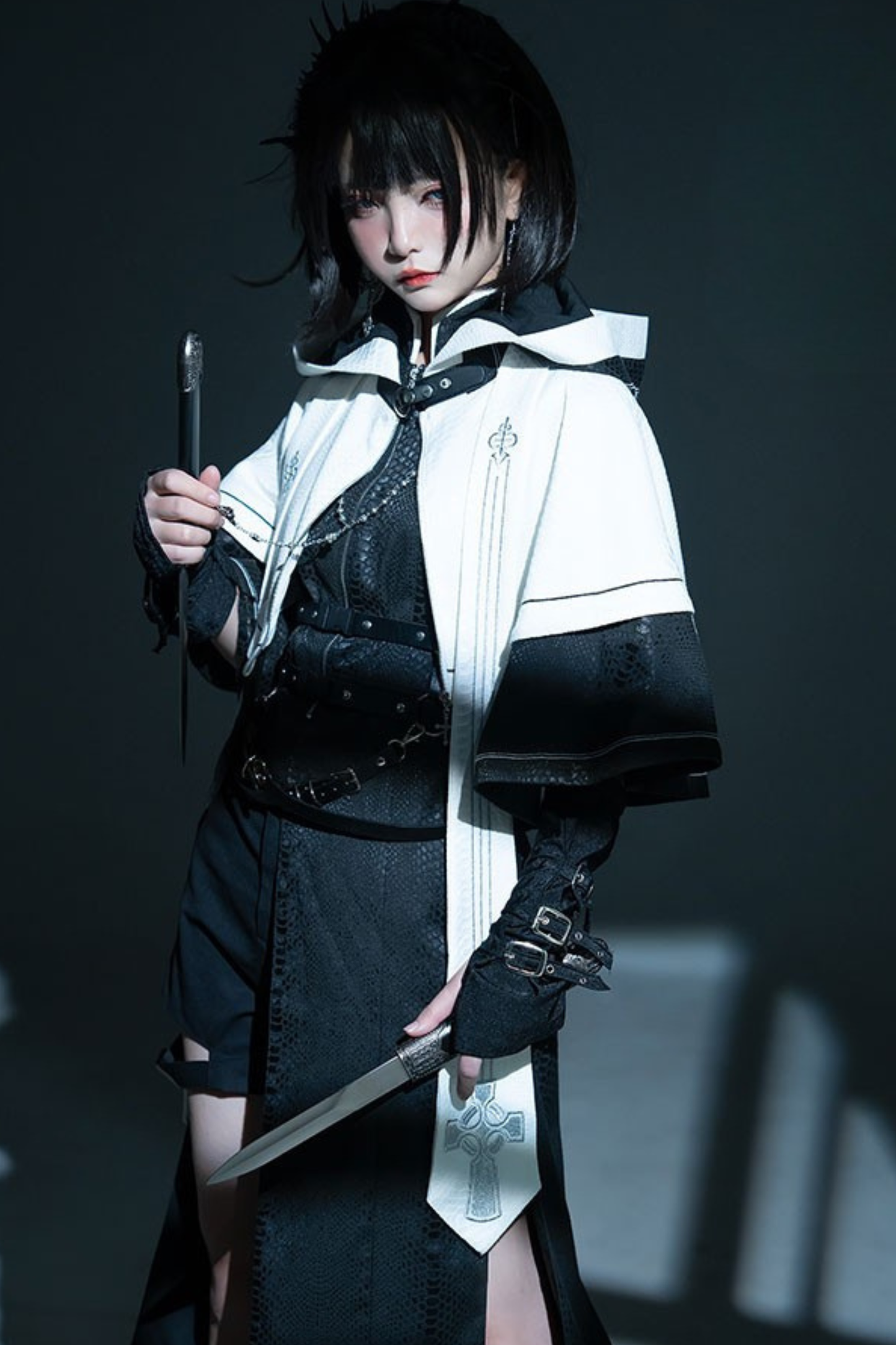 Gothic cape + shorts + long pants