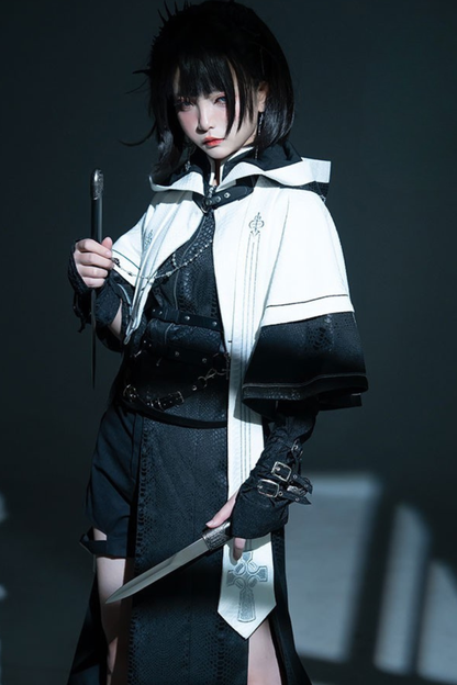 Gothic cape + shorts + long pants