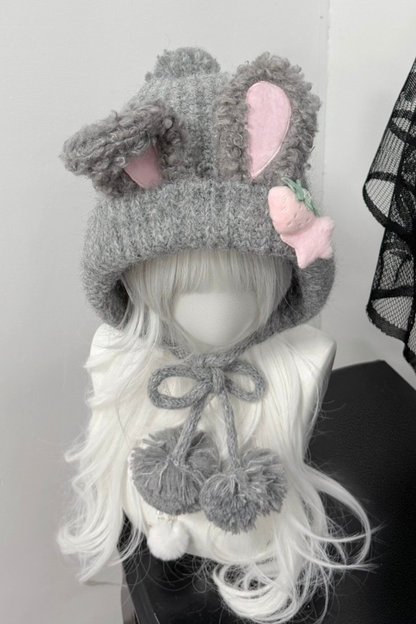 Rabbit Ear Knit Hat