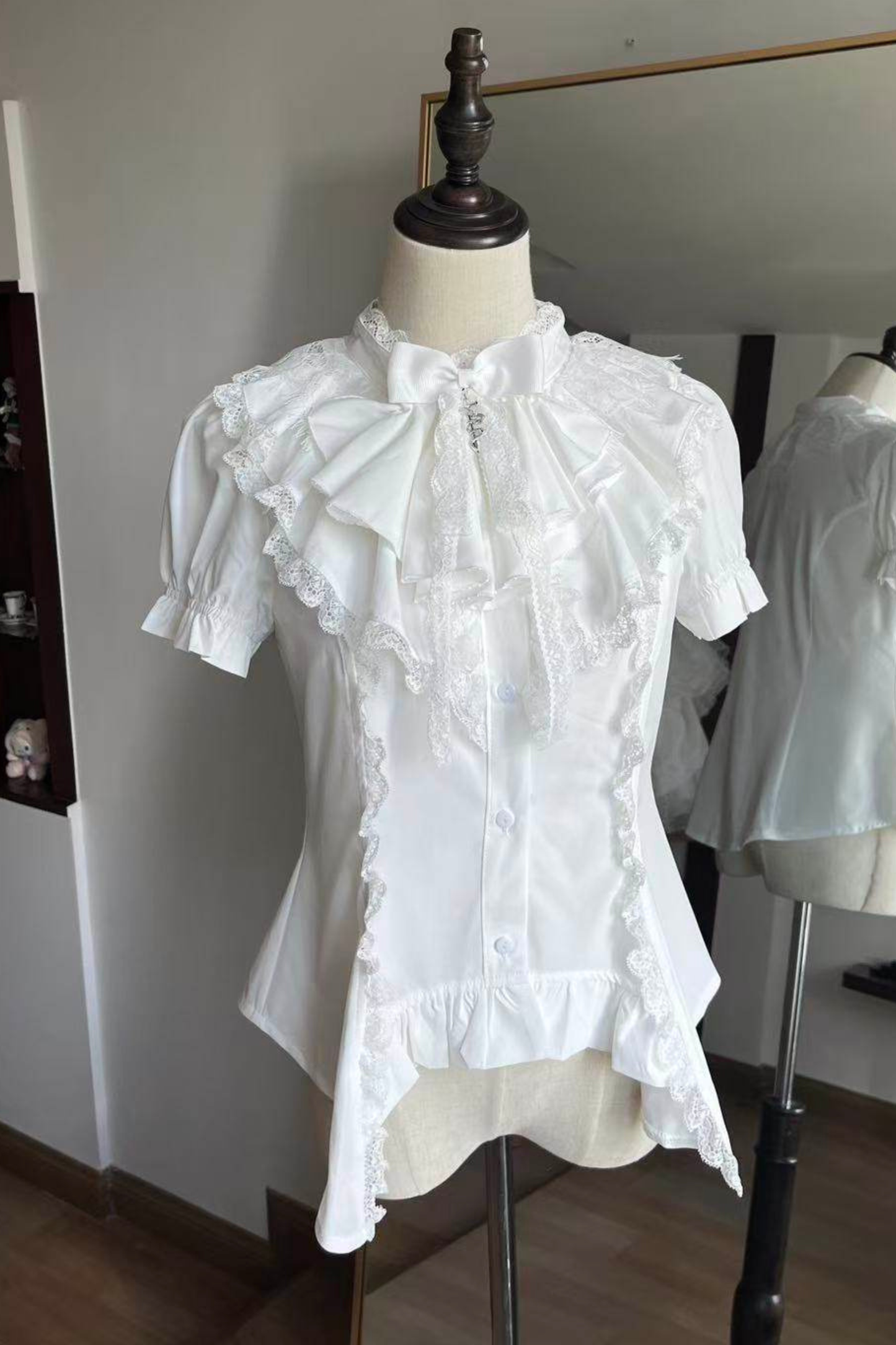 フリルゴシックロリータブラウス+フラワーカラー