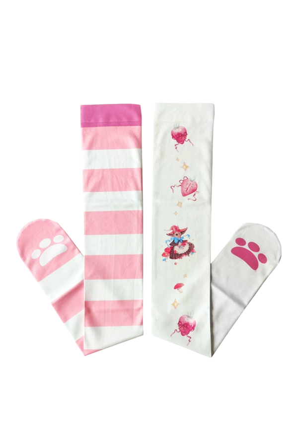 ロリータオーバーザニーアシメニーハイソックス