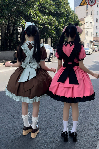 Mint Blackberry Lolita Dress + Apron + Tie