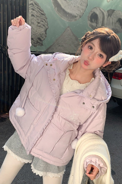 スウィートホワイトダックダウンジャケット