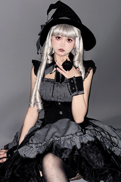 【4月8日予約締切】ゴシックリボンロリータハット+サイドグリップ