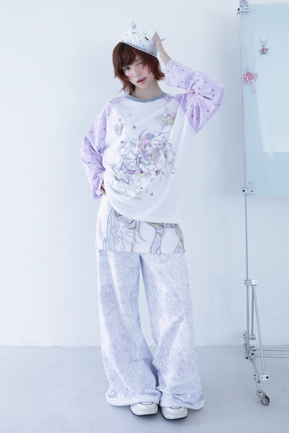 エンジェルホワイトスウェットパンツ