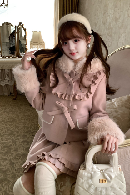 Girly short coat + skirt