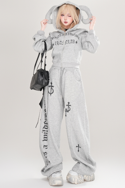 ナイトデモンシープホーンフードパーカー