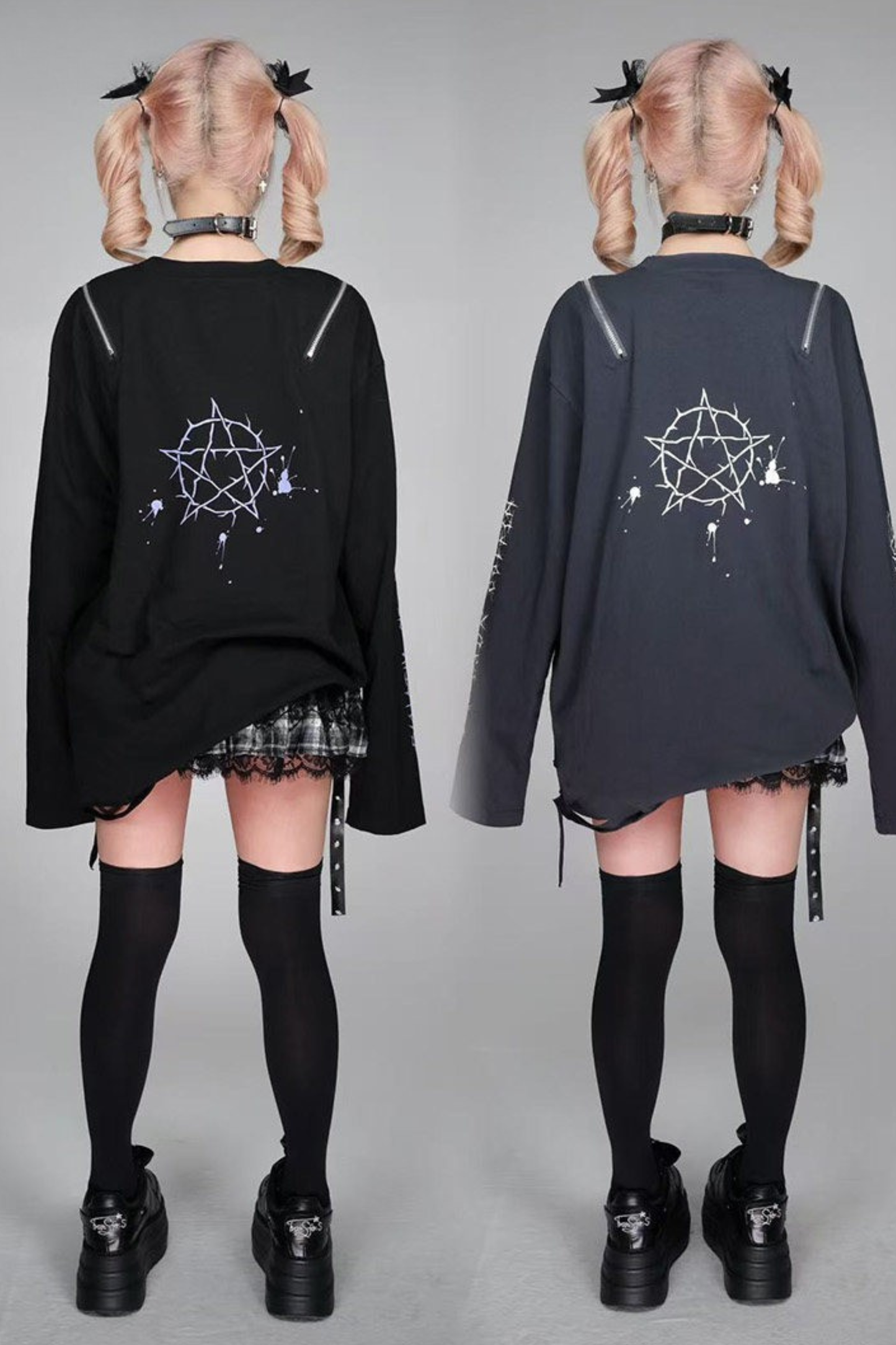 ピュアダークディストレストトップス