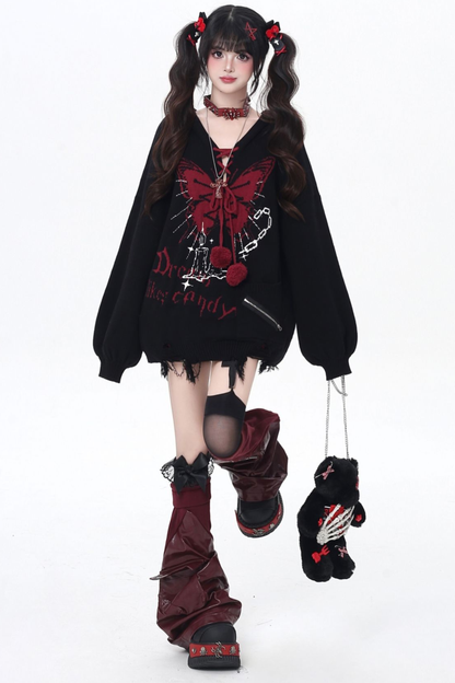 バタフライシャックル Vネックニット