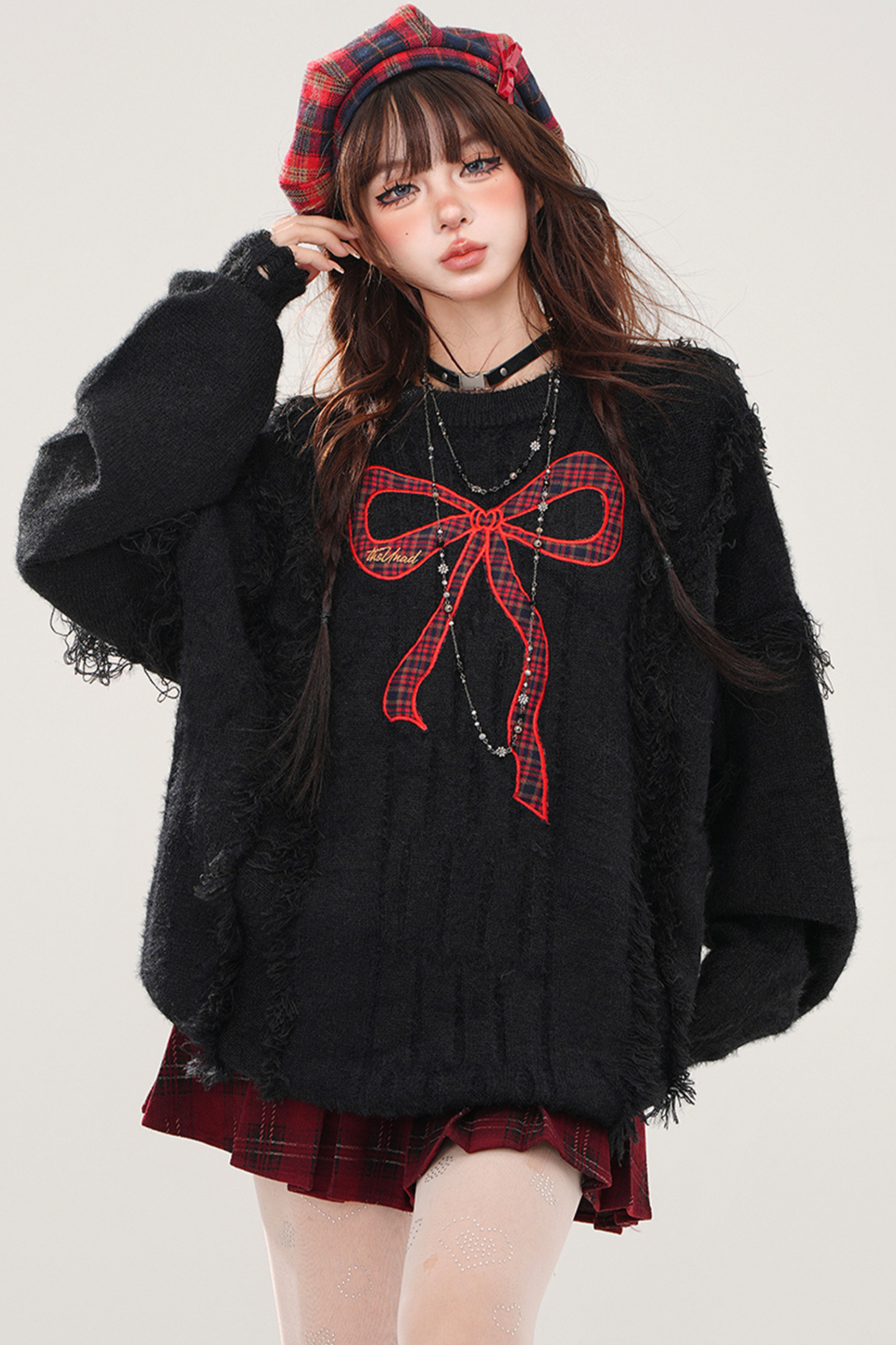 レッドリボンスイートセーター