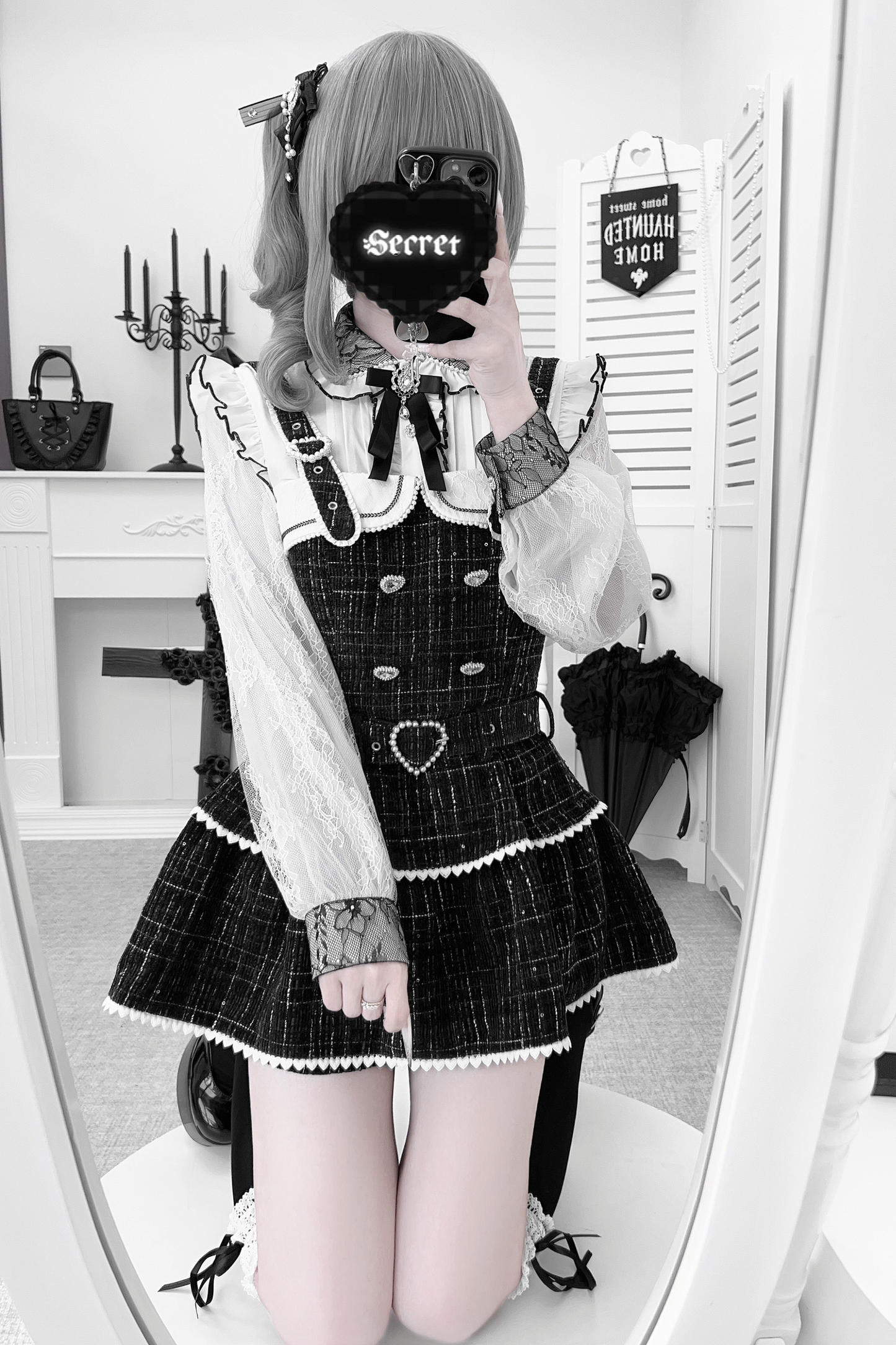 Lace Ruffle Fleece Shirt