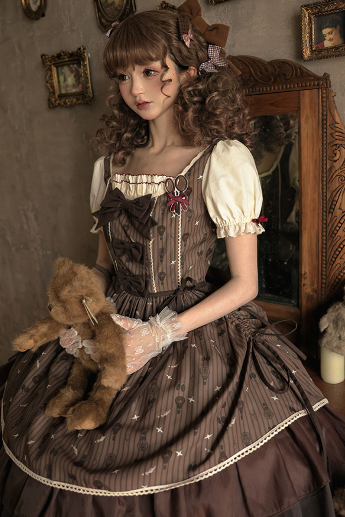 Doll Color Brown Retro Princess Lolita Dress