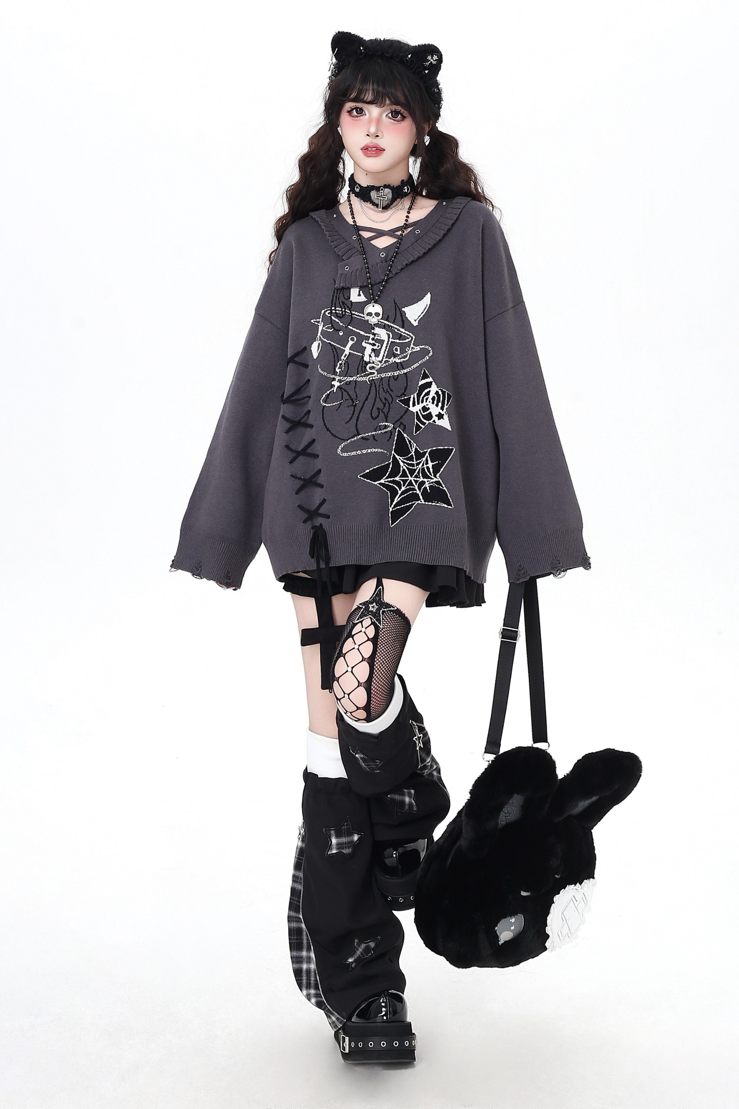 Gothic Subculture Cross Strap Top