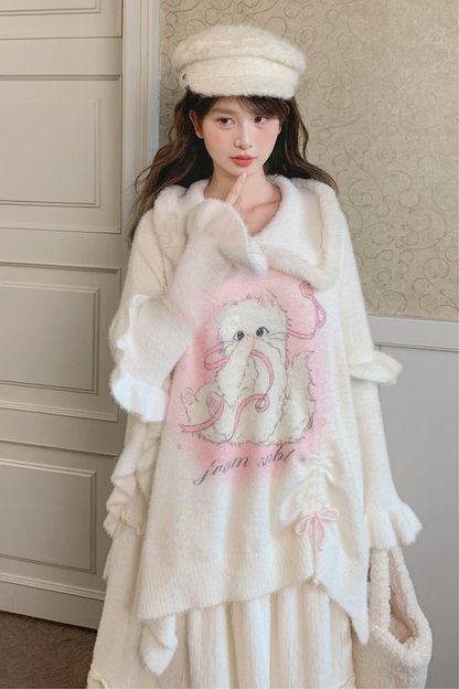 スイートキャットニットセーター