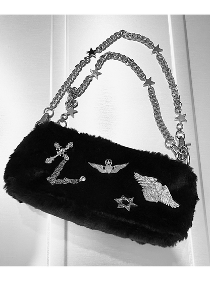 Metal Chain Badge Pendant Star Chain Hand Carry Bag
