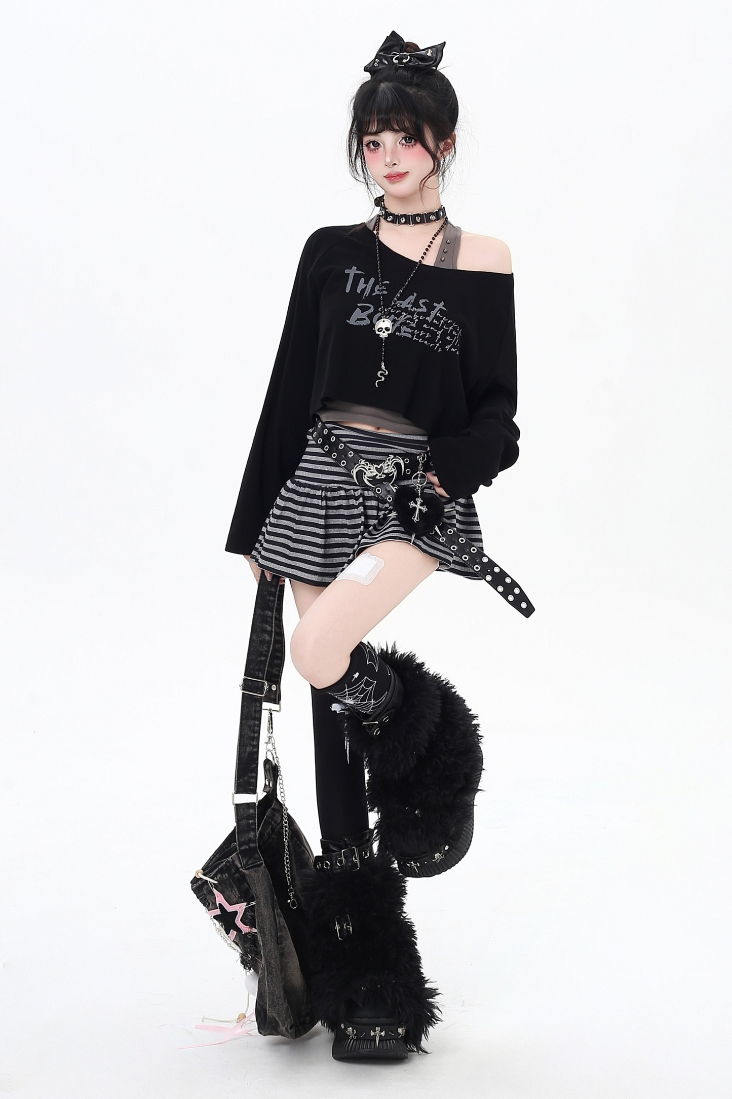 オフショルダークールツーピーストップス