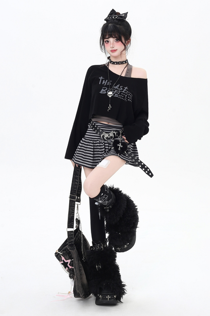 オフショルダークールツーピーストップス