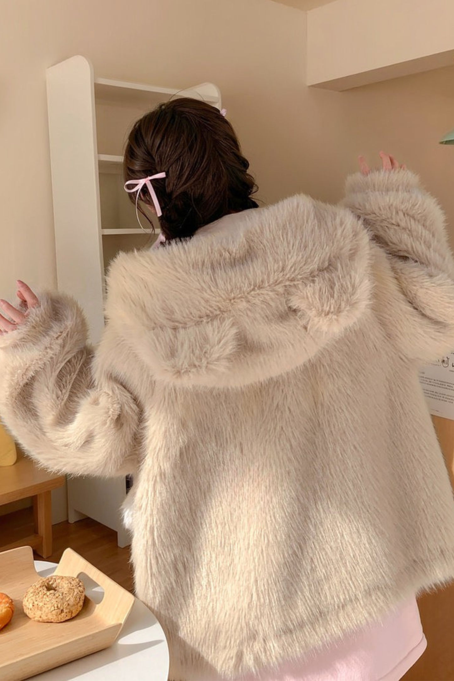 ベアフードファーコート