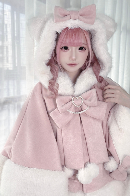 猫耳スノーケープ